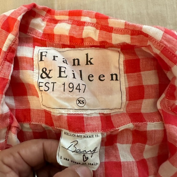 Frank & Eileen Pink Barry Gingham Linen Shirt (T2) - Picture 6 of 6